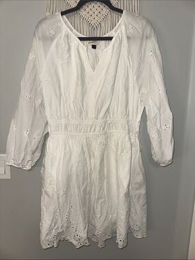 Universal Thread Eyelet Mini Dress with Smocked Waist - Worn Once for Bridal!